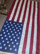 Vintage Valley Forge Flag Co. 50 star American flag 100% cotton 5x9.5 USA picture