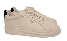 MALLET Men's White Leather Low Top Black Tab GRFTR Sneakers UK10 RRP175 NEW picture
