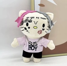 Hello Kitty as LIL Peep Plush Doll Rapper Figure Collectable Gift Viral FYP 24Cm picture