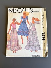 vintage 70s 80s McCalls Gunne Sax style dress and skirt sewing pattern picture