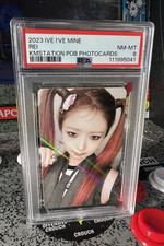 2023 IVE I've Mine Rei KMStation Preorder Bonus Photocards Graded PSA 8 NM-MT picture