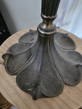 Extremly Rare Hubbell Antique 3 spoke petal lamp bronze picture