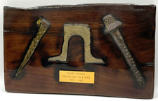 Panama Railroad Original Rail Tie & Spike 1853-1869 Desk Plaque Decoration picture