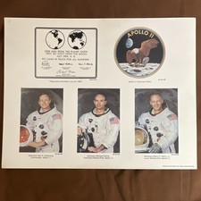  NASA Apollo 11 Picture Set Complete 12 Prints 11x14 -See description picture