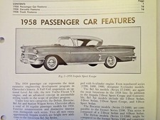 Original GM 1958 Chevrolet Service News Brochure Impala Corvette Truck Nice  picture