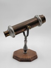 Rare Antique Turn Of The Century Italian Parlor Kaleidoscope W A Wooden Stand.  picture