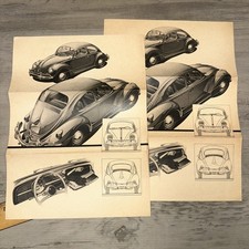 2 Volkswagen Beetle Bug Brochure/ Pamphlets Spec. Sheets Original picture