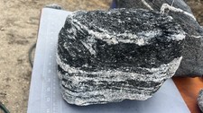 Museum grade mica schist boulder 43lb quartz feldspar large mineral specimen picture