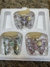 three bradford exchange lenaliu butterflies ornaments picture