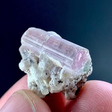 24 CT Terminated Natural Bi Colour Tourmaline Crystal with Mica @ Afghanistan picture