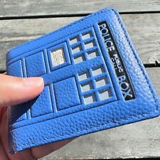 Doctor Who Tardis Premium Italian Pebbled leather Bifold wallet & Silk interior picture