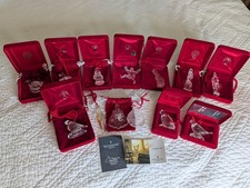 WATERFORD CRYSTAL 12 Days of Christmas 3D Ornament Series Lot 10 Plus 3 Bonus picture