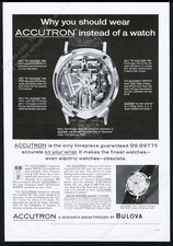 1963 Bulova Accutron Spaceview & 214 watch photo vintage print ad picture