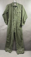 Vintage Military Coveralls Men Medium Green 80s Utility Type I Mechanic Workwear picture