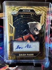2025 Topps Pixar Gold - Dash Parr / Spencer Fox Gold Auto /50 + Bonus card /100 picture