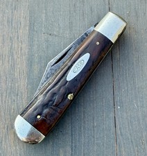 Vintage Case XX 5299 1/2 Stag Rail Splitter Pocket Knife Early XX Era picture