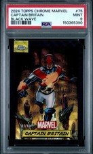 2024 Topps Chrome Marvel /10 Captain Britain Black Wave Psa 9 picture