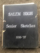 Super RARE Salem IL High School 1937 Senior Sketches book  picture