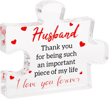 Husband Gifts - Engraved Acrylic Block Puzzle Gifts for Men, Gifts for Husband, picture