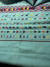 Guatemalan Table Runner 17” X 40” Embroidered Cotton Woven picture