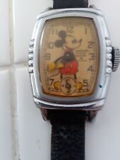 Vintage 1930s Ingersoll Mickey Mouse Disney Watch  Runs picture
