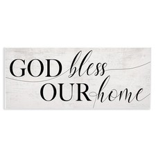 Stupell Industries God Bless Our Home Faith Phrase 7 X 17 Inch Mounted Print On picture