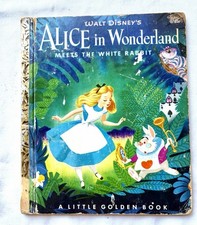 ALICE IN WONDERLAND, 1951 Copyright,   LITTLE GOLDEN BOOK, Disney picture