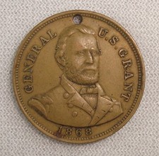 1868 Ulysses S. Grant Campaign Token XF picture
