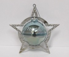 Vintage BRADFORD Christmas STAR BALL Plastic Unbreakable Ornament RARE Atomic picture