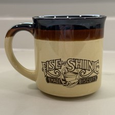 RARE Misprint Vintage 1986 Hardees Rise & Shine Coffee Mug Error Factory Defect picture
