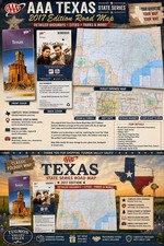 AAA Texas State Road Map 2017 Edition Foldout Highway Travel Map Palo Duro picture