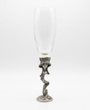 Vintage Fellowship Foundry 1981 Pewter Venus Glass Flute By Kevin O’Hare picture