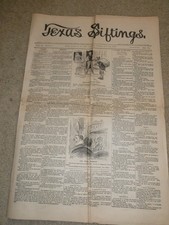 RARE Original October 24 1885 Texas Siftings Newspaper picture