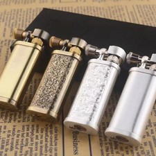 2026Vintage Flint Kerosene Lighter Retro Metal Grinding Wheel Gasoline Cigarette picture