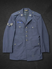 Vintage USAF Blue Wool Service Dress Uniform Set Coat Pants Mens 39XS picture