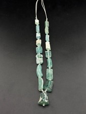 Genuine Ancient Large Roman Glass Necklace Container Circa 18 Century Old picture