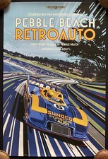 2021 Pebble Beach Concours RETROAUTO Poster Donohue Sunoco PORSCHE 917 Layzell picture