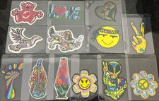 VINTAGE Y2K PEACE LOVE PRISM STICKER LOT OF 13 VENDING MACHINE CEI, AAA picture