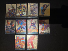 LOT of 10 ~ 1995 Marvel Metal Gold Blasters picture