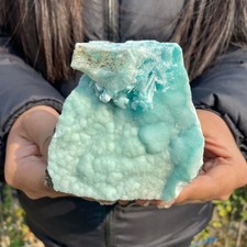 453G Natural Clear Blue-vein Crystal stone Rare Mineral Specimens China picture