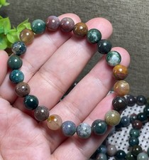 1Pcs  Wholesale Colorful agate stones ball beads 8mm crystal Stretch Bracelet picture