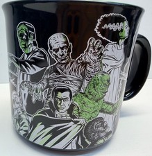 Universal Studios Classic Horror Mummy Creature Frankenstein Dracula Ceramic Cup picture