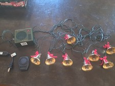 1992 Mr. Christmas 8 Lighted Bells Of Christmas Plays 21 Carols + Remote ~ WORKS picture
