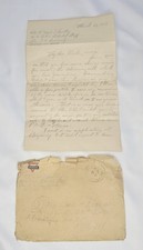 1919 Soldiers Letter Post WWI Pvt. Ralph E. Quidley -Base Bull Newspaper Mention picture