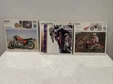 Vintage 1992 Motorcycle Spec Sheet Card Information Factory Sealed 3 Sets picture