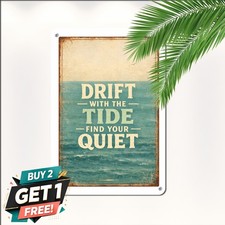 The Cure For Anything Is Salt Water Inspirational Ocean Quote Tin Sign picture