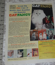 1968 Cat Fancy Vintage Print Ad Magazine Special Offer Tabby Siamese Persian picture