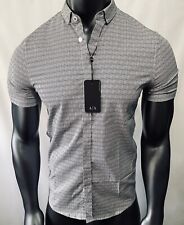 New Armani Exchange Men's SLIM-FIT SHIRT WITH SHORT SLEEVES picture