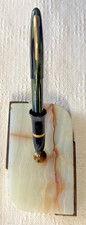 Vintage Sheaffer's Fountain Pen 14K Gold Tip Nib With Marble Display Stand picture