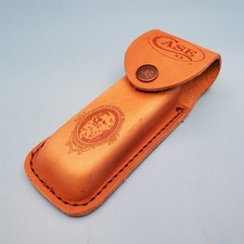 Case XX Pocket Knife Sheath Brown Leather Folding Blade Hunter Case 6